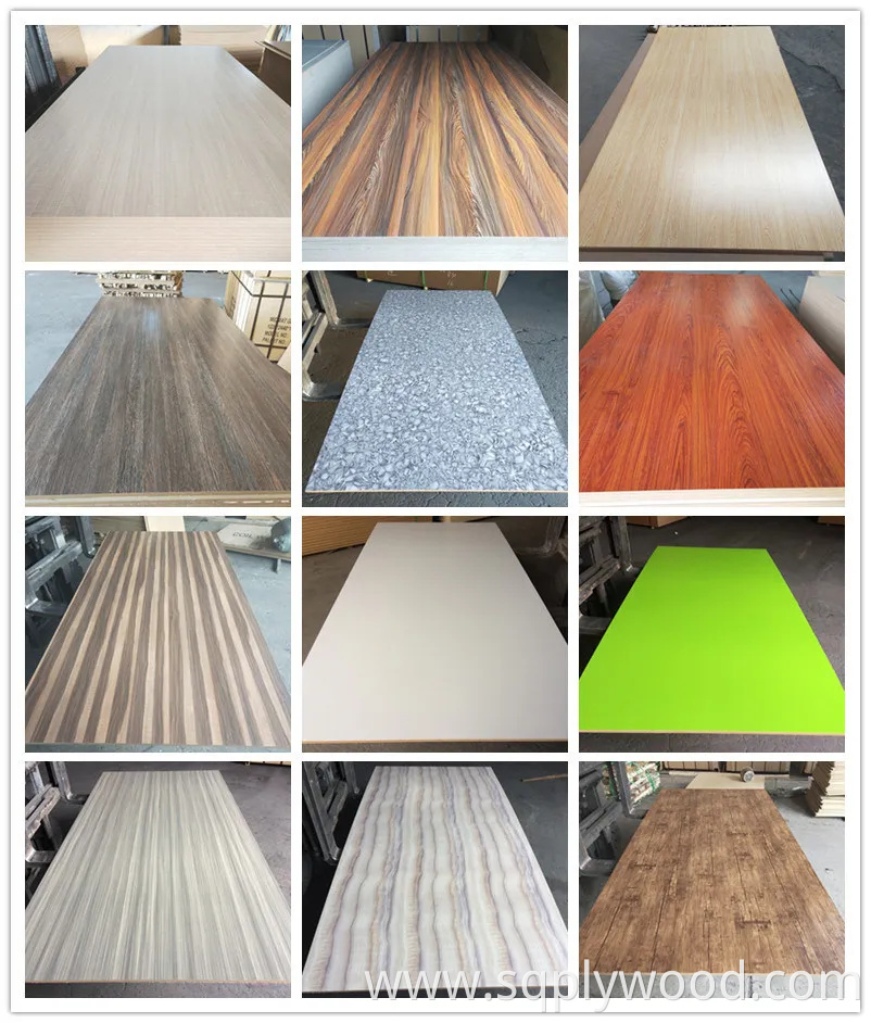 E0/E1/E2/Embossed/UV Glossy/Teak/ Melamine/Wood Veneer Wood Grain/ Solid Color Laminate Panels/Sheet/Timber MDF for Decorative/Furniture/Building/Construction
